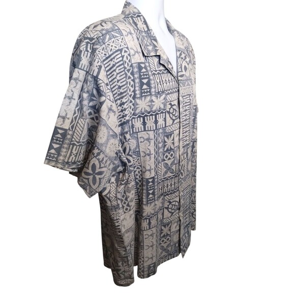 Jade Fashions Hawaii Collared Tribal Tiki Turtle Hawaiian Shirt XXL - Picture 3 of 7